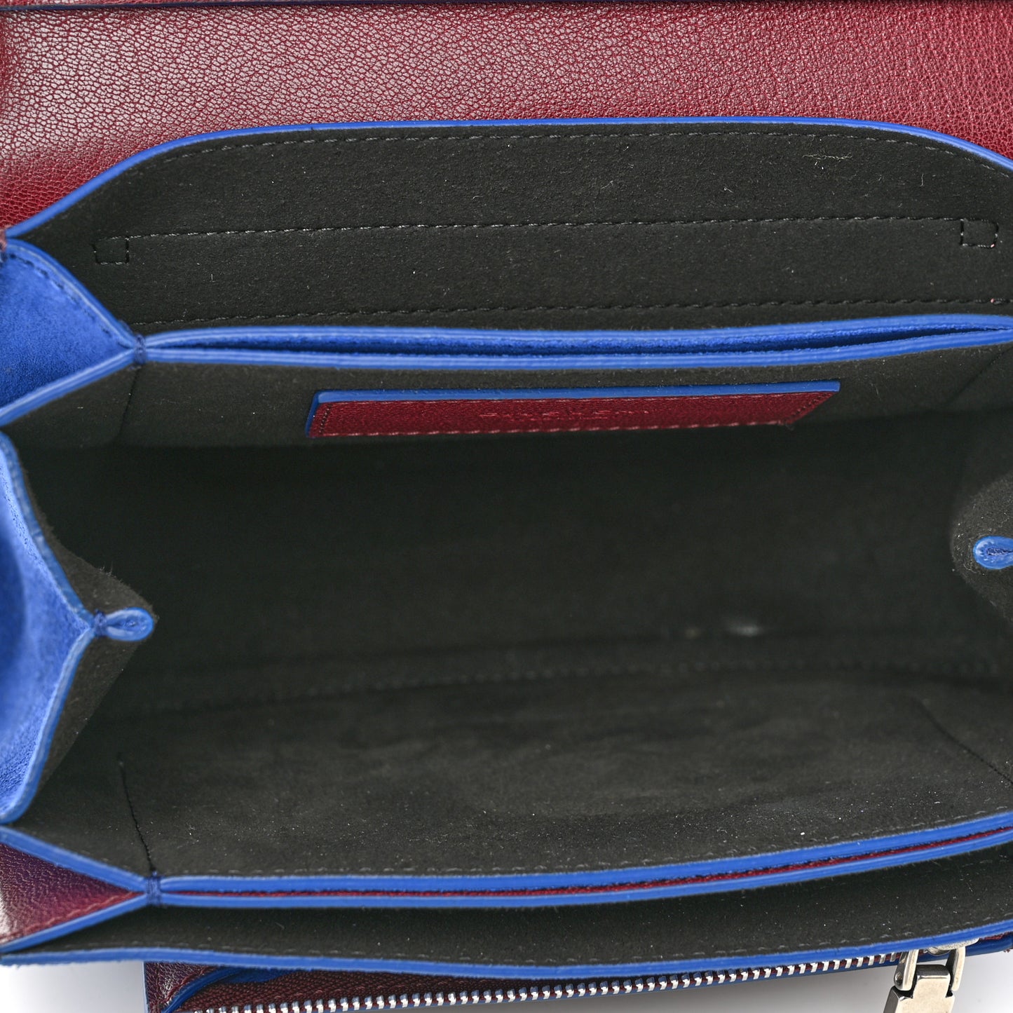 Goatskin Suede Small GV3 Shoulder Bag Aubergine Blue