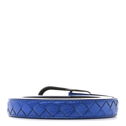 Metallic Nappa Intrecciato Belt 80 32 Blue