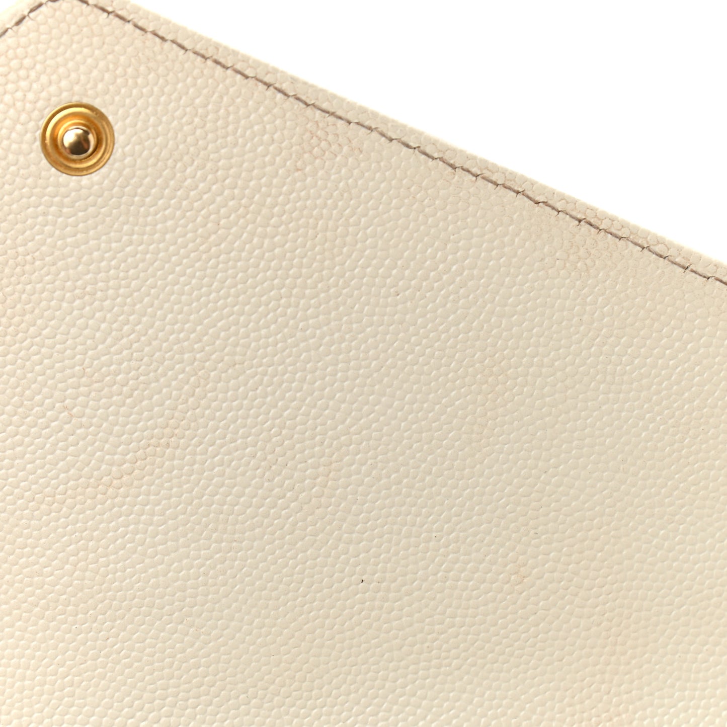 Grain De Poudre Matelasse Chevron Monogram Chain Wallet Crema Soft