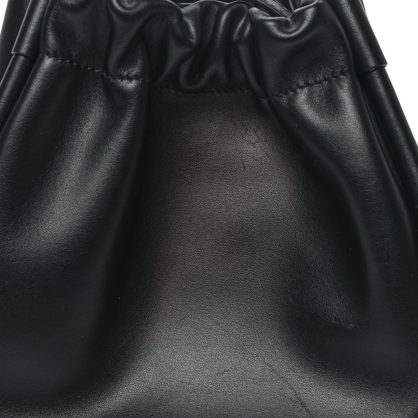 Calfskin Small Ruched Tote Black