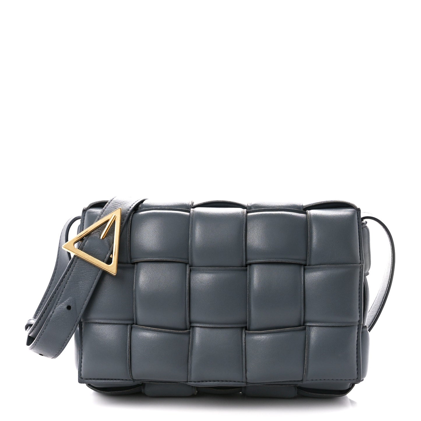 Nappa Maxi Intreccio Padded Cassette Crossbody Bag Thunder