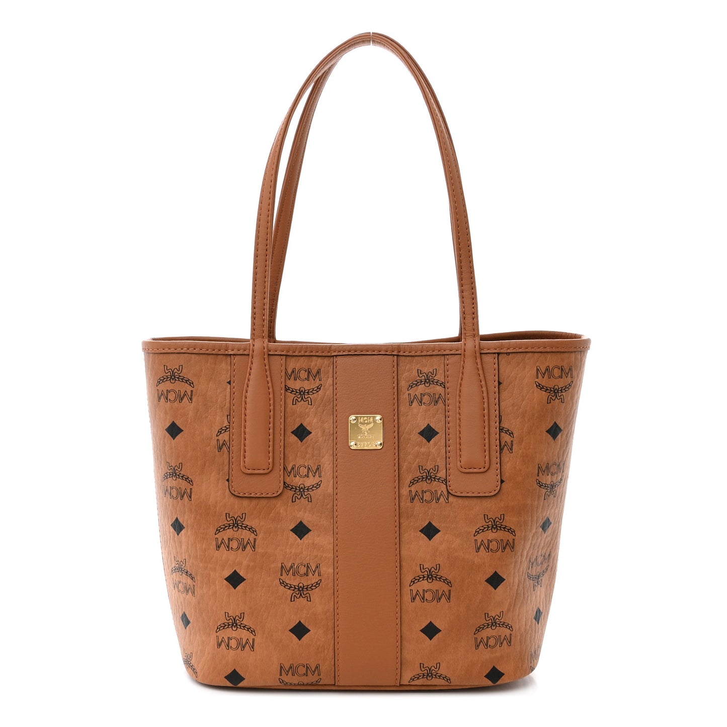 Visetos Mini Liz Reversible Shopper Tote Cognac