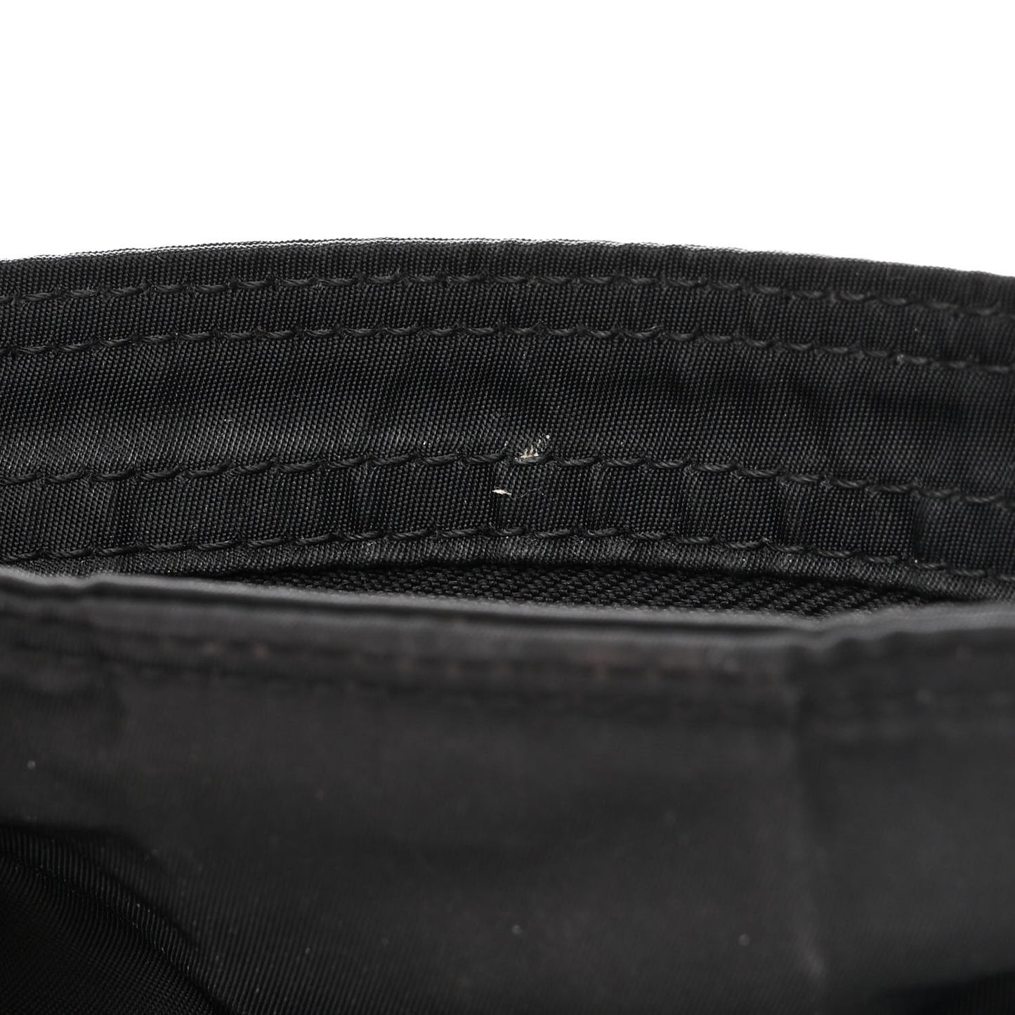 Nylon Saffiano Flat Messenger Bag Black