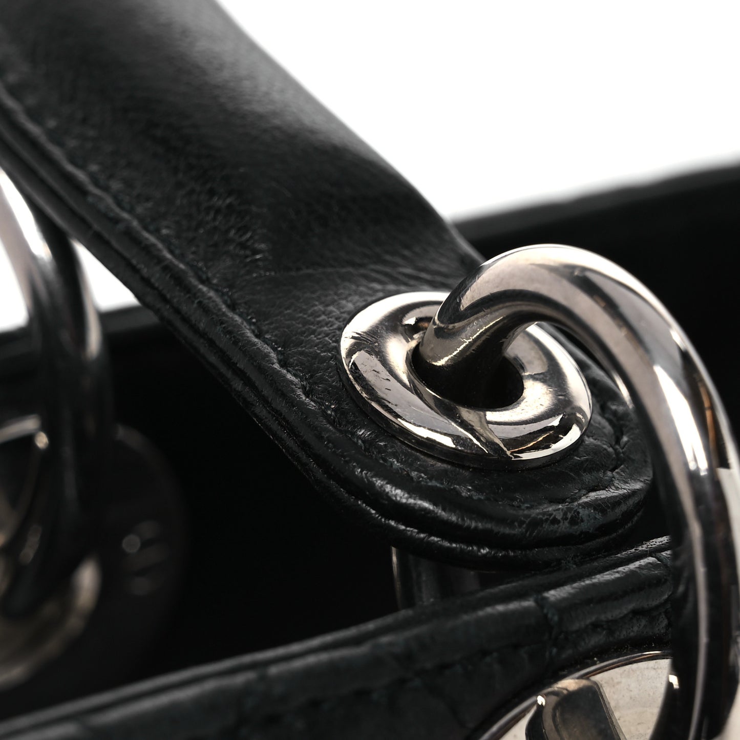 Lambskin Cannage Large Lady Dior Black