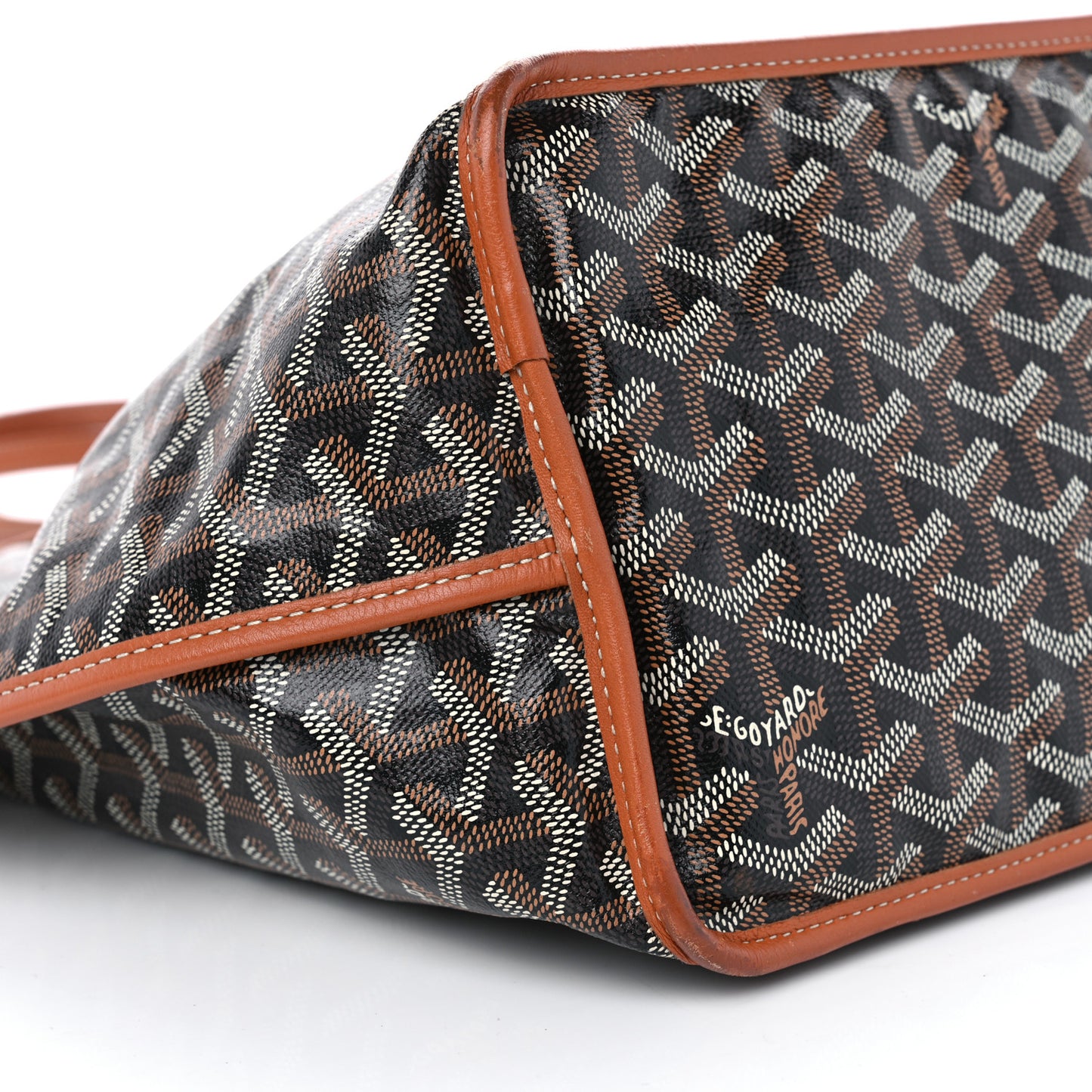 Goyardine Reversible Anjou PM Black Gold
