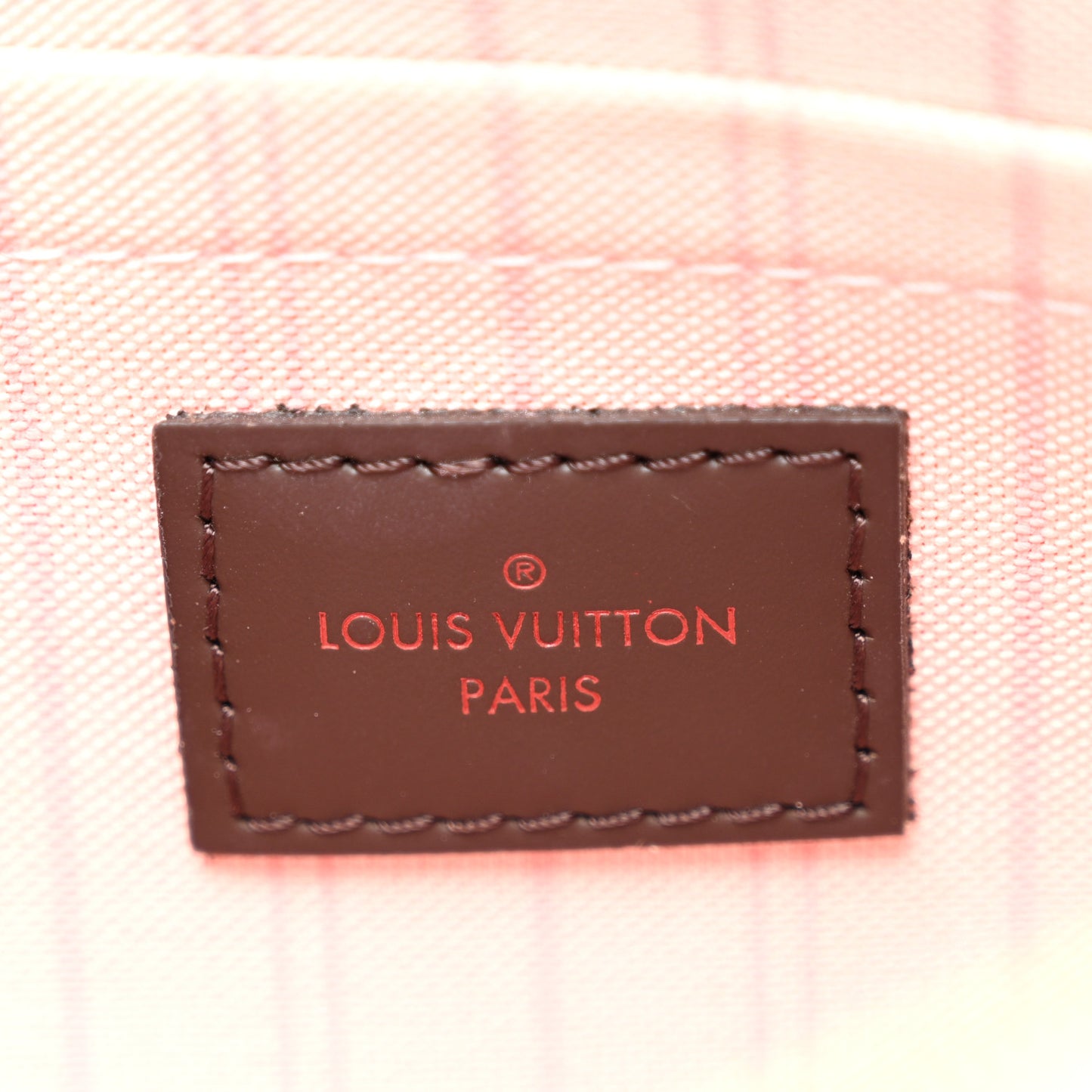 Damier Ebene Neverfull MM GM Pochette Rose Ballerine