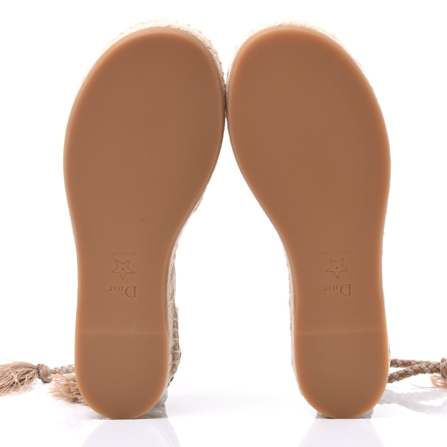Christian Dior Canvas Embroidered Granville Ankle Tie Espadrille Flat Sandals 36 Cream 5 of 9