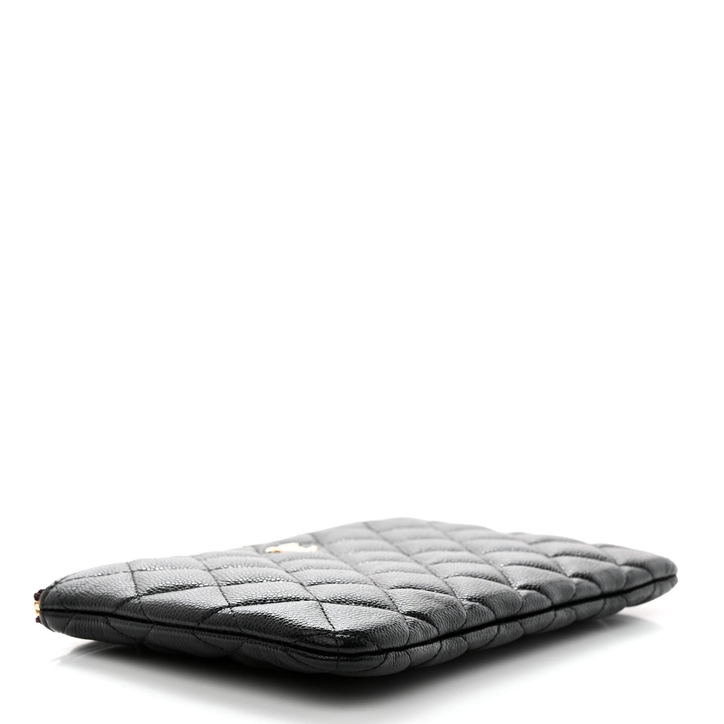 Caviar Quilted Cosmetic Case Black