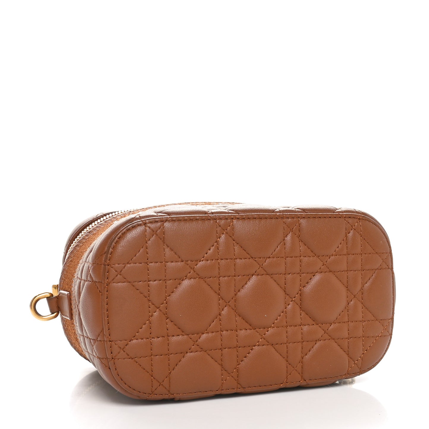 Lambskin Cannage Small Diortravel Vanity Case Cognac