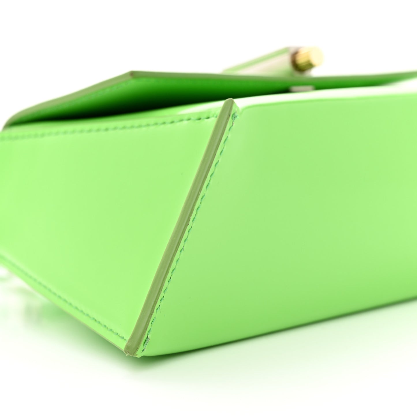 Calfskin Geometric Shoulder Bag Green