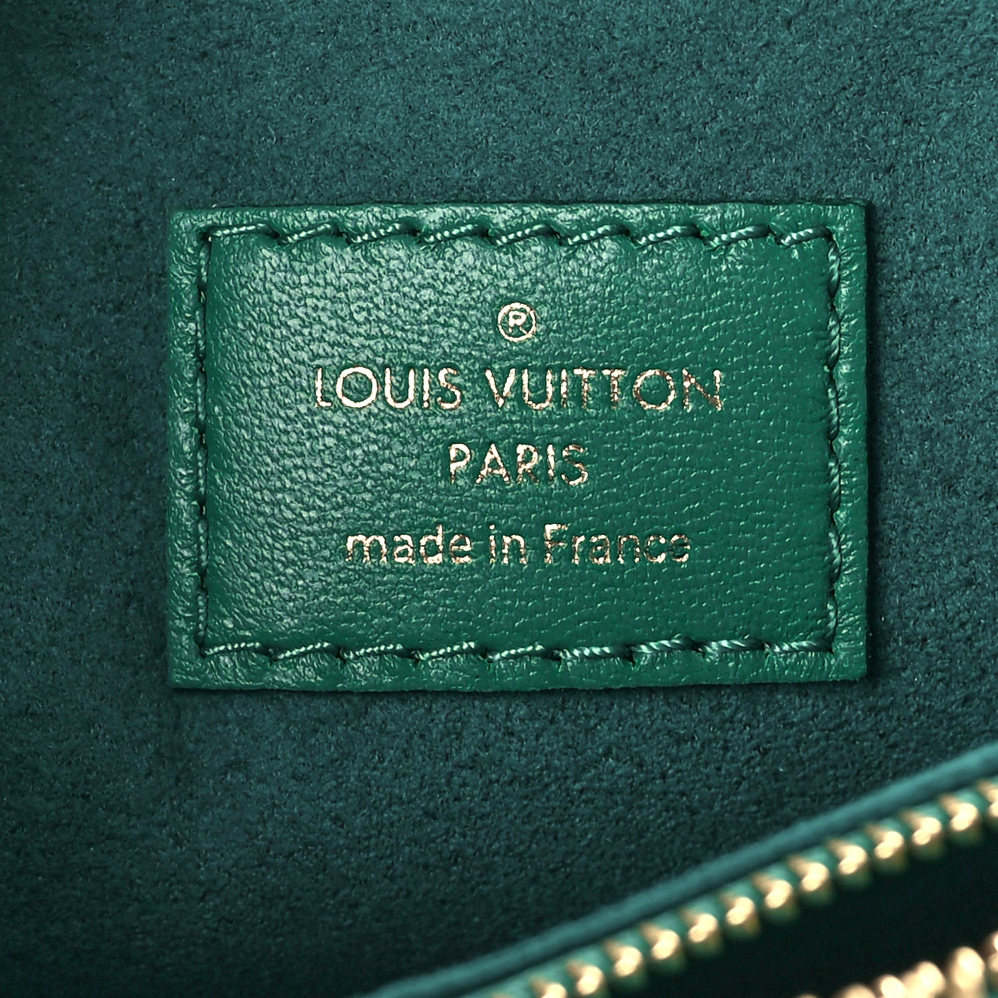 Lambskin Embossed Monogram Coussin BB Emeraude