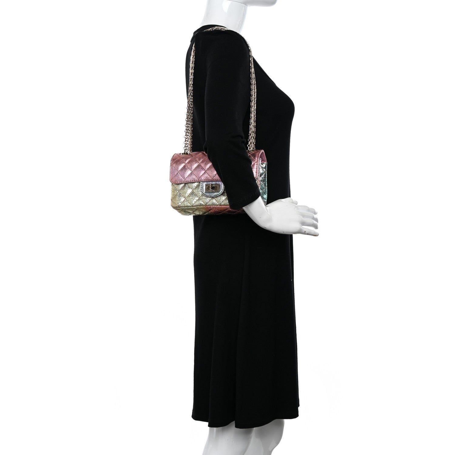 Chanel Metallic Goatskin Quilted Mini 2.55 Reissue Flap Multicolor 2 of 11