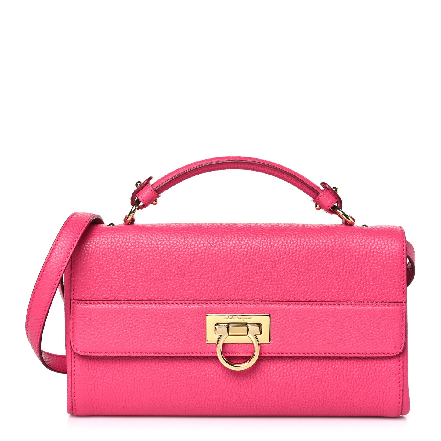 Grained Calfskin Ably Shoulder Bag Pink