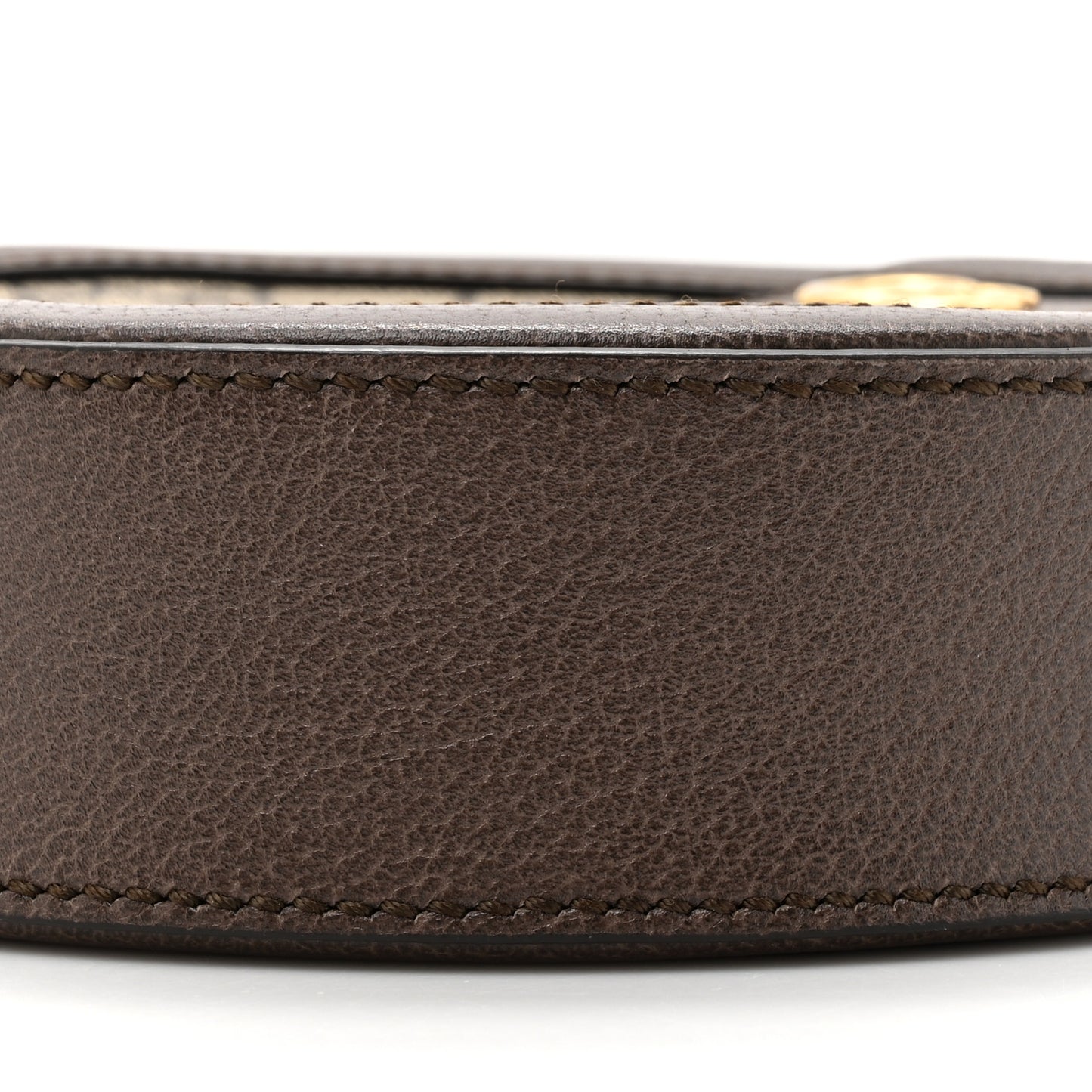 GG Supreme Monogram Web Mini Ophidia Round Shoulder Bag Brown