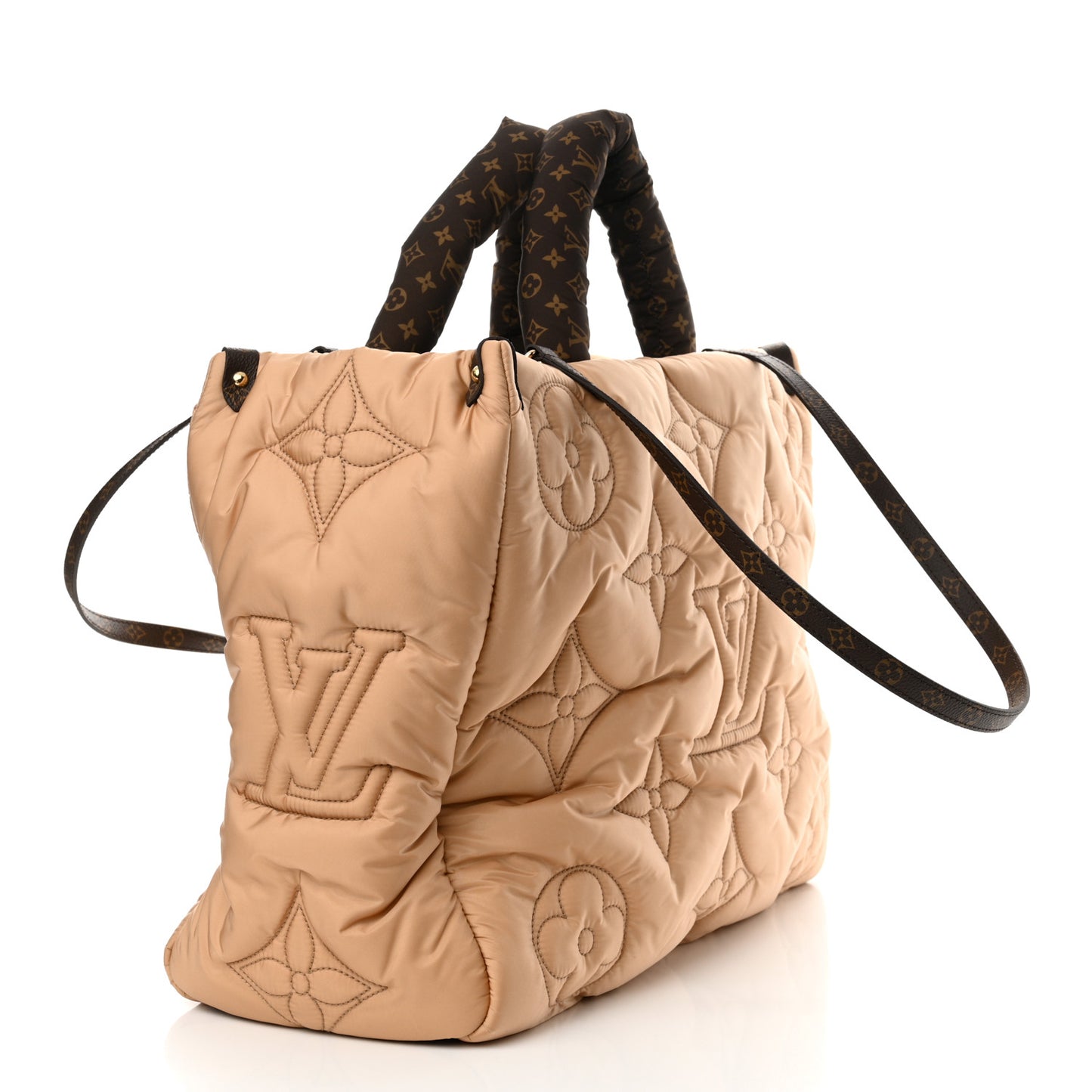 Econyl Monogram Pillow Giant Onthego GM Beige