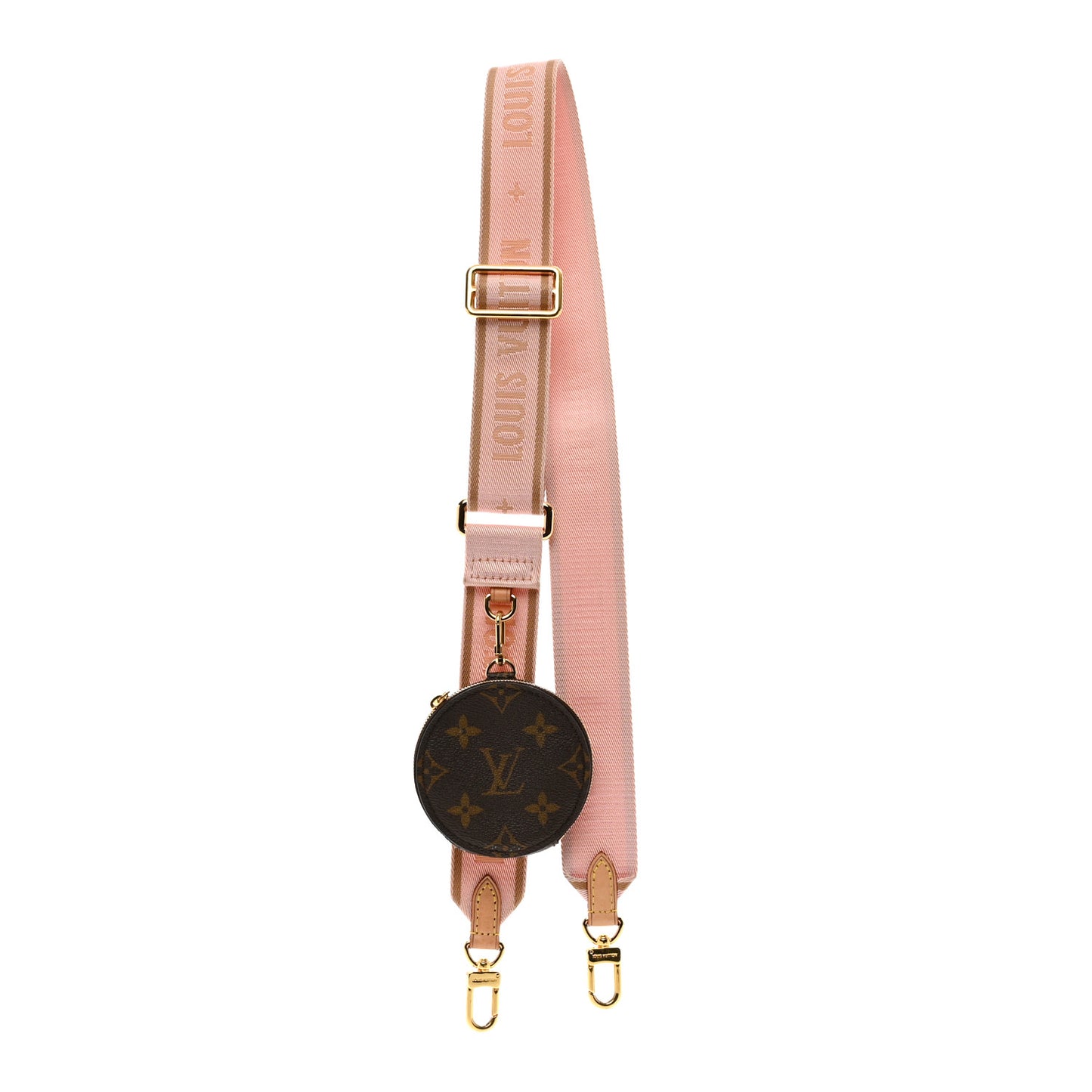 Monogram Multi Pochette Accessories Bandouliere Shoulder Strap Rose Clair