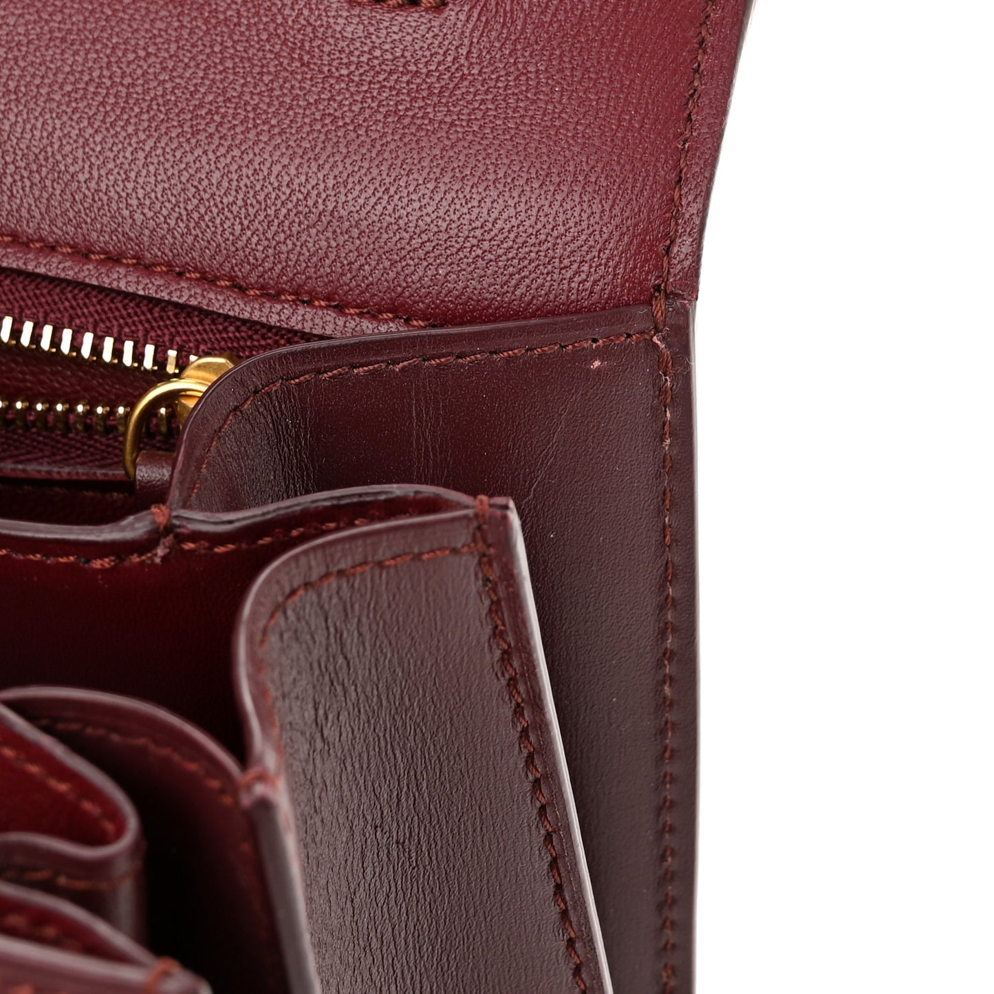 Box Calfskin Small Classic Box Flap Bag Burgundy