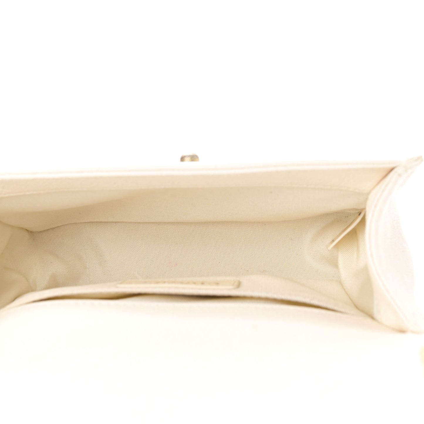 Caviar Quilted Small Boy Flap White