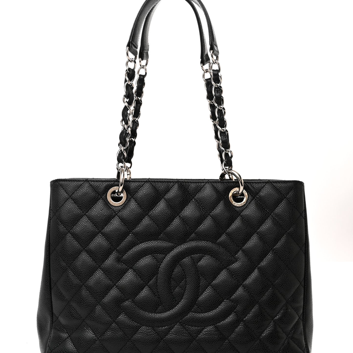 Caviar Quilted Grand Shopping Tote GST Black