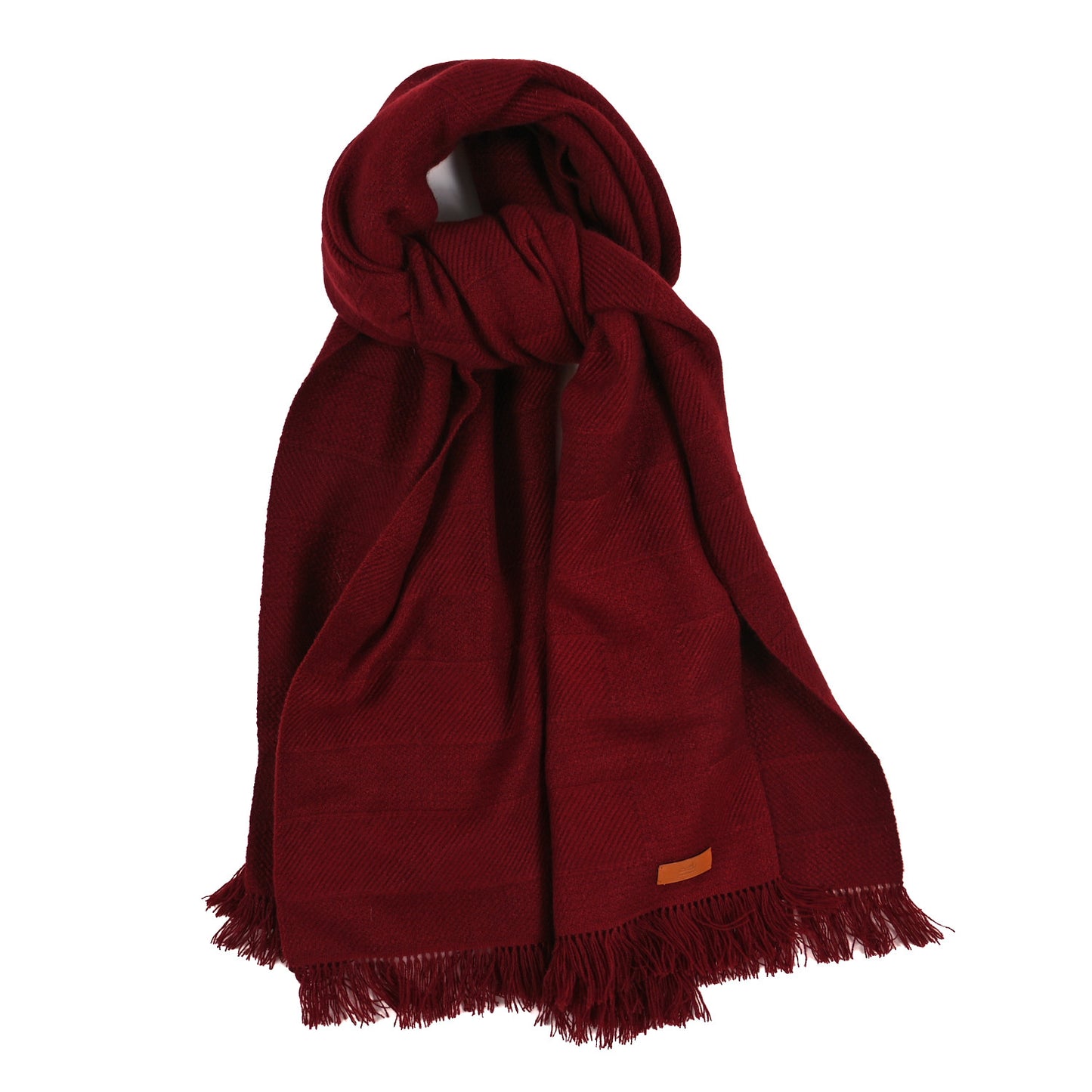 Cashmere Fringe Rayee H Stole Bourgogne