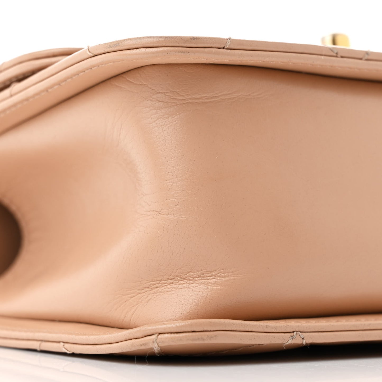 Calfskin Quilted Mini Perfect Fit Flap Beige