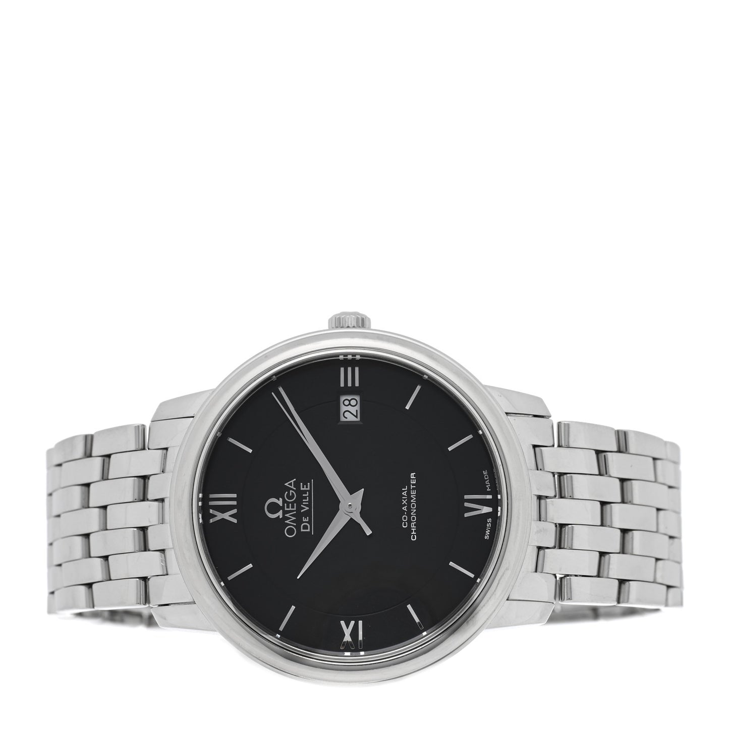 Stainless Steel 36.8mm De Ville Prestige Automatic Watch Black 424.10.37.20.01.001