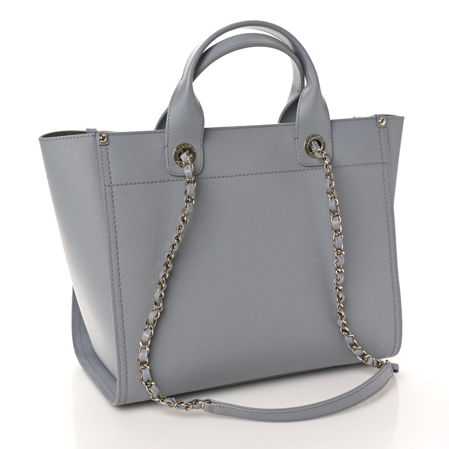 Caviar Studded Small Deauville Tote Grey