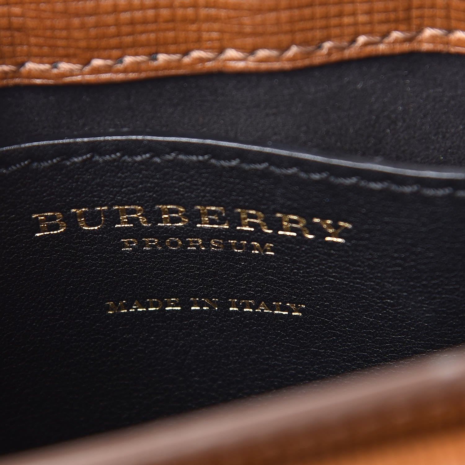 Burberry Derby Calfskin Small Square Buckle Belt Bag Tan Black 7 of 18