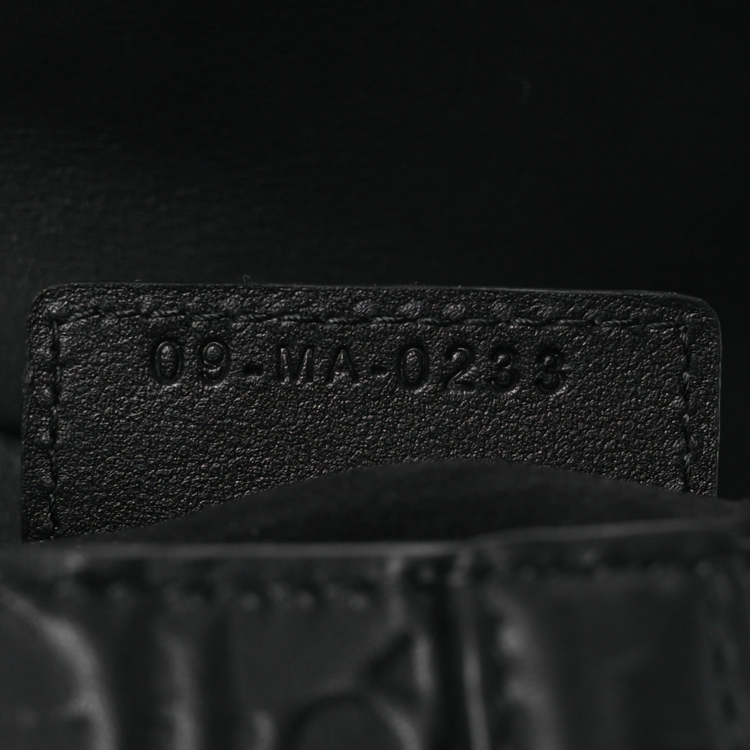 Christian Dior Calfskin Embossed Oblique Saddle Bag With Strap Black 7 of 10