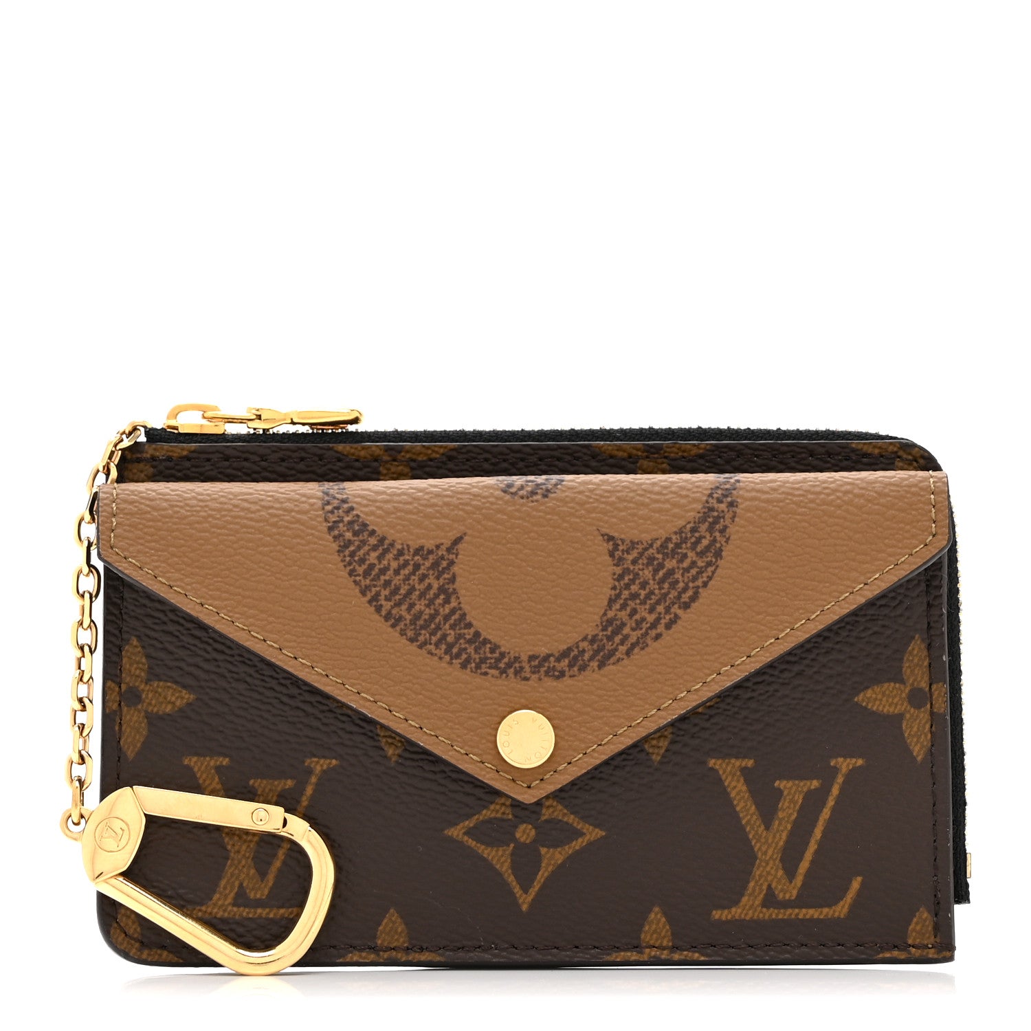 Louis Vuitton Reverse Monogram Recto Verso Card Holder Brown