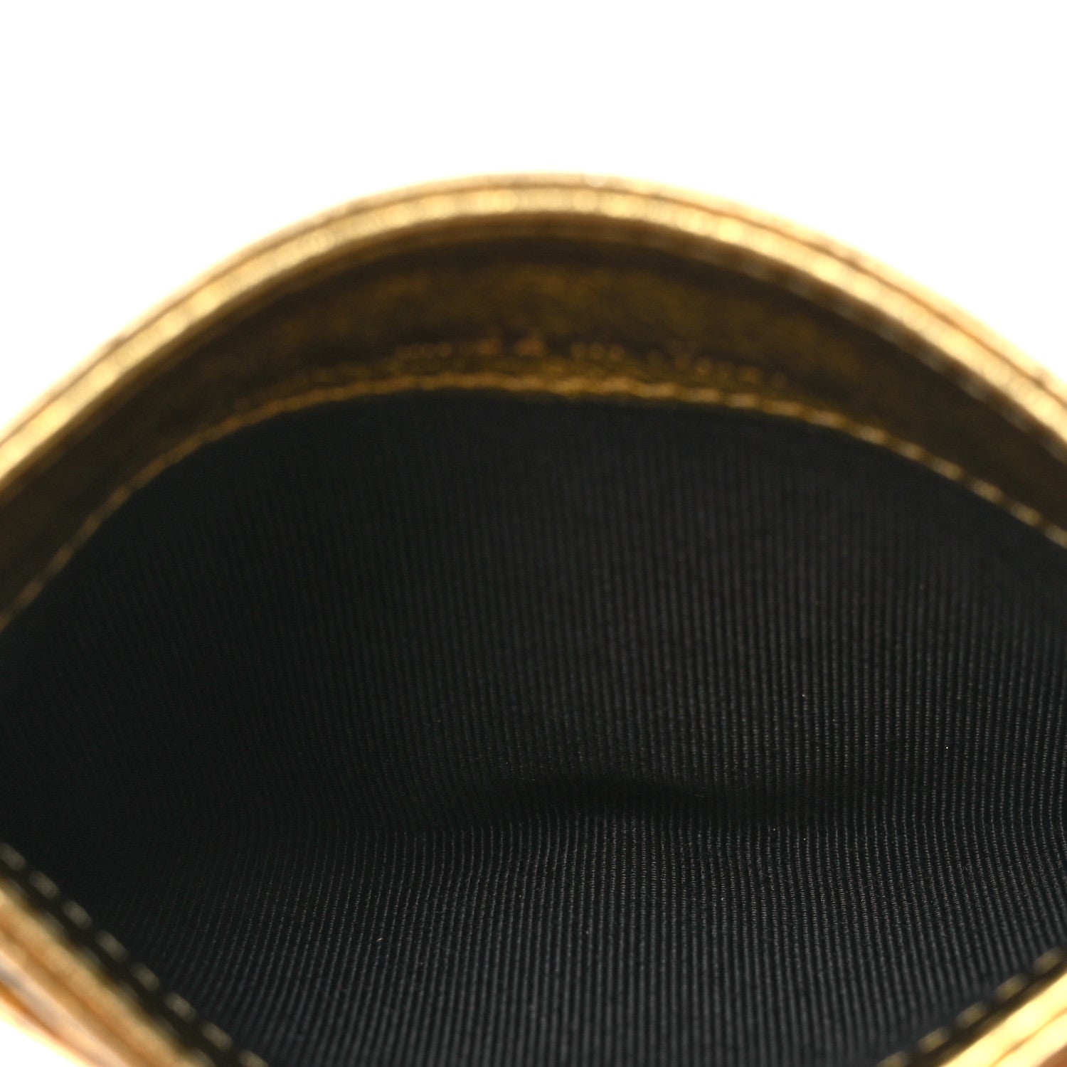 Chanel Metallic Calfskin Crocodile Embossed Cocodile Card Holder Gold 5 of 10