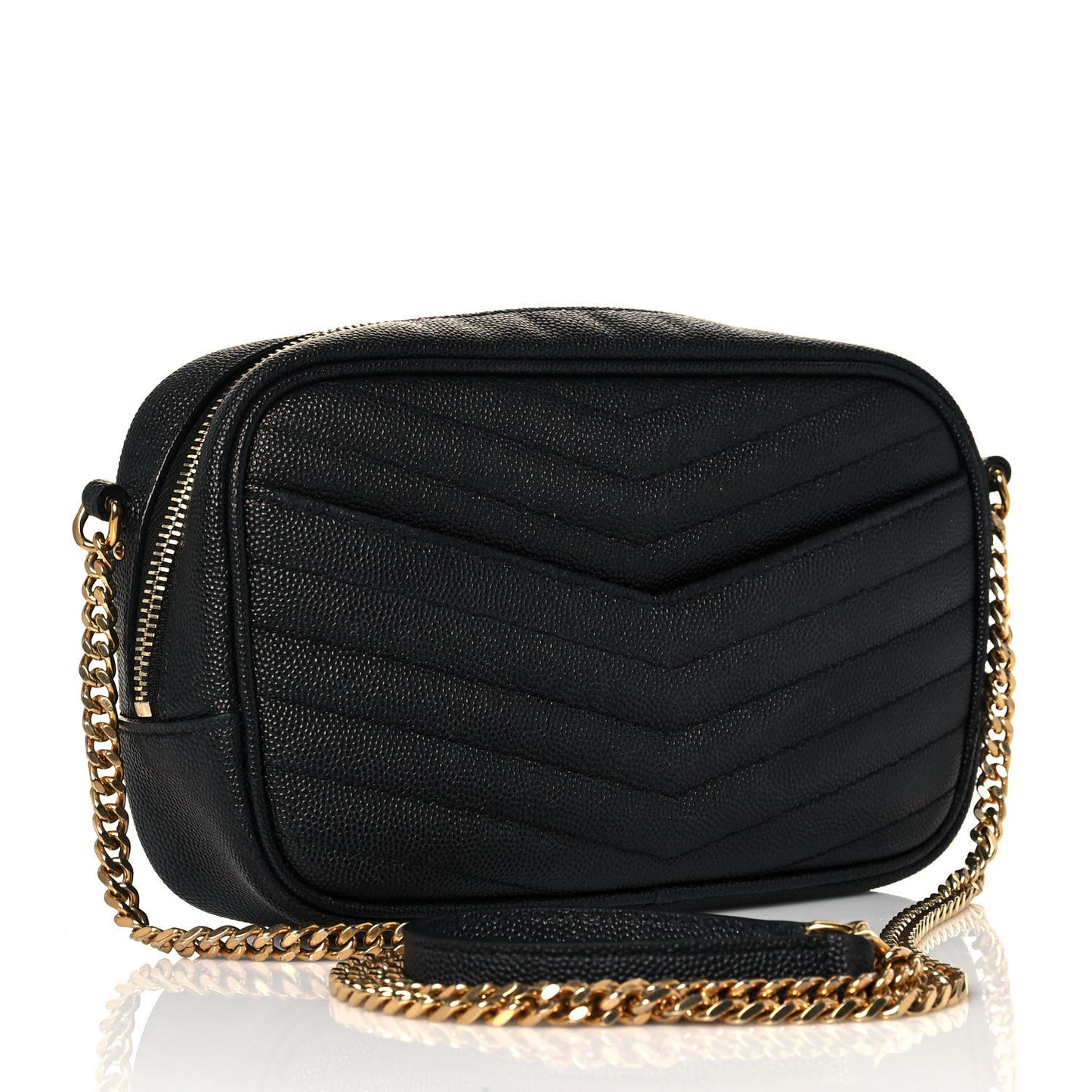 Grain De Poudre Matelasse Monogram Mini Lou Camera Bag Black