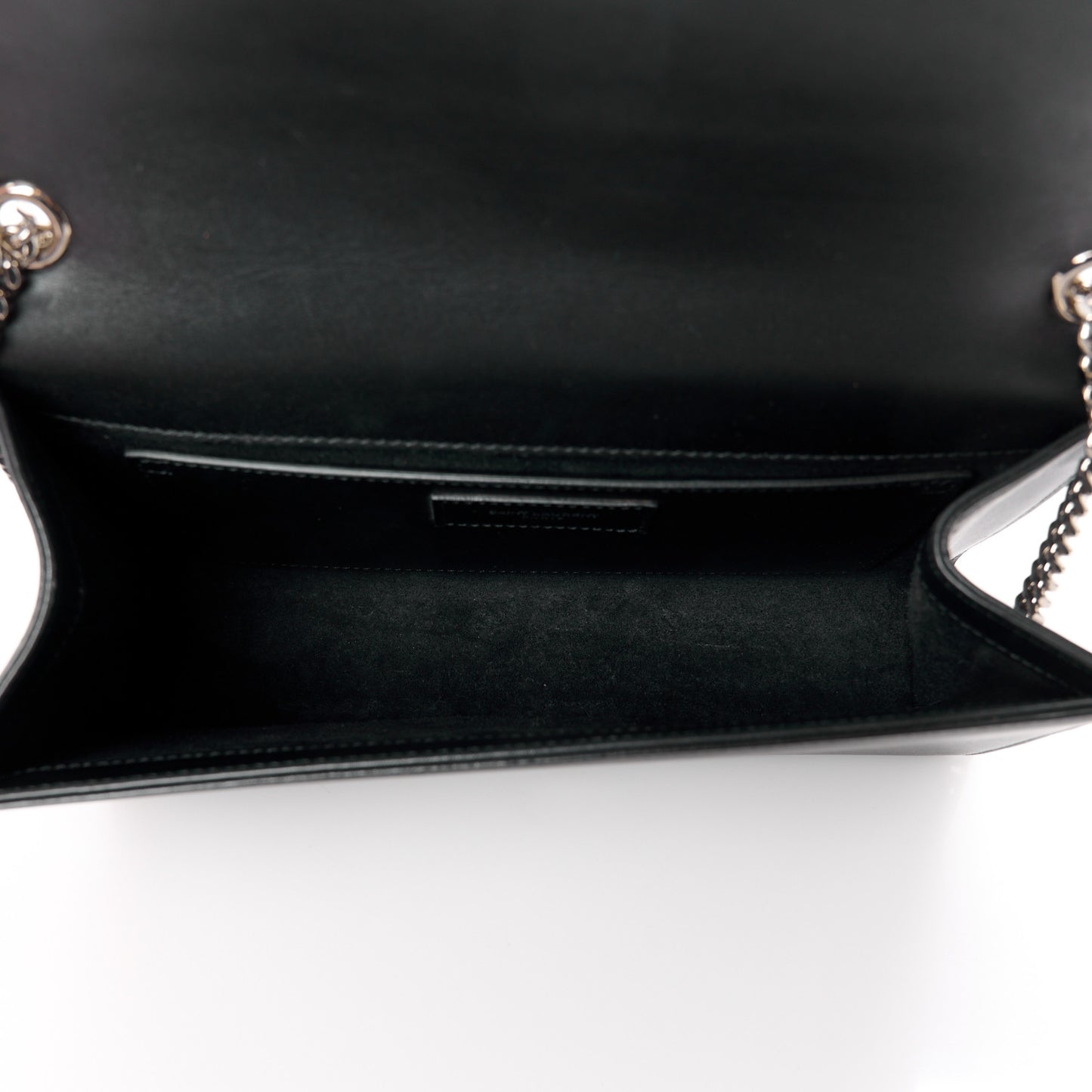 Smooth Calfskin Medium Classic Monogram Kate Tassel Satchel Black