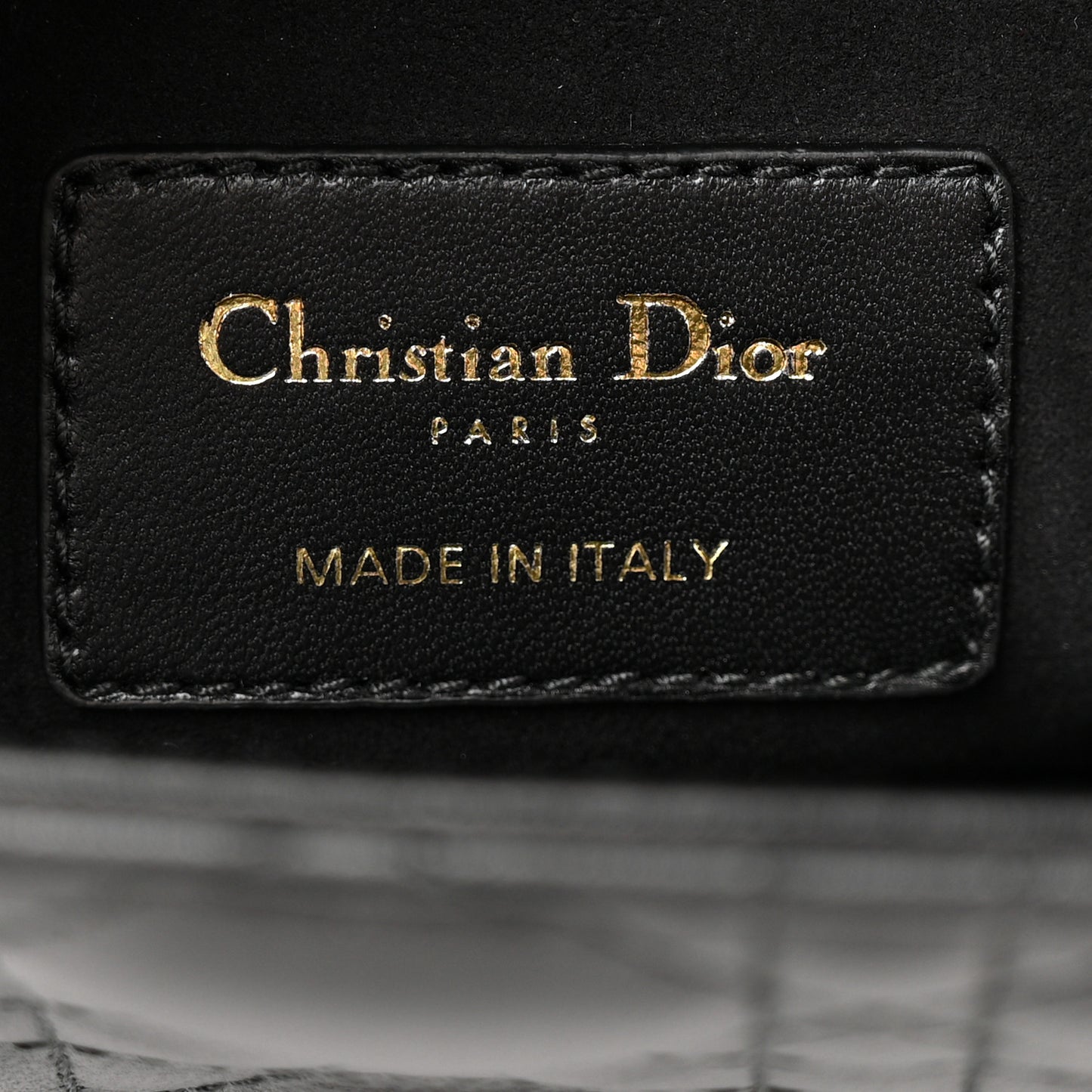 Lambskin Cannage Medium Lady Dior Black