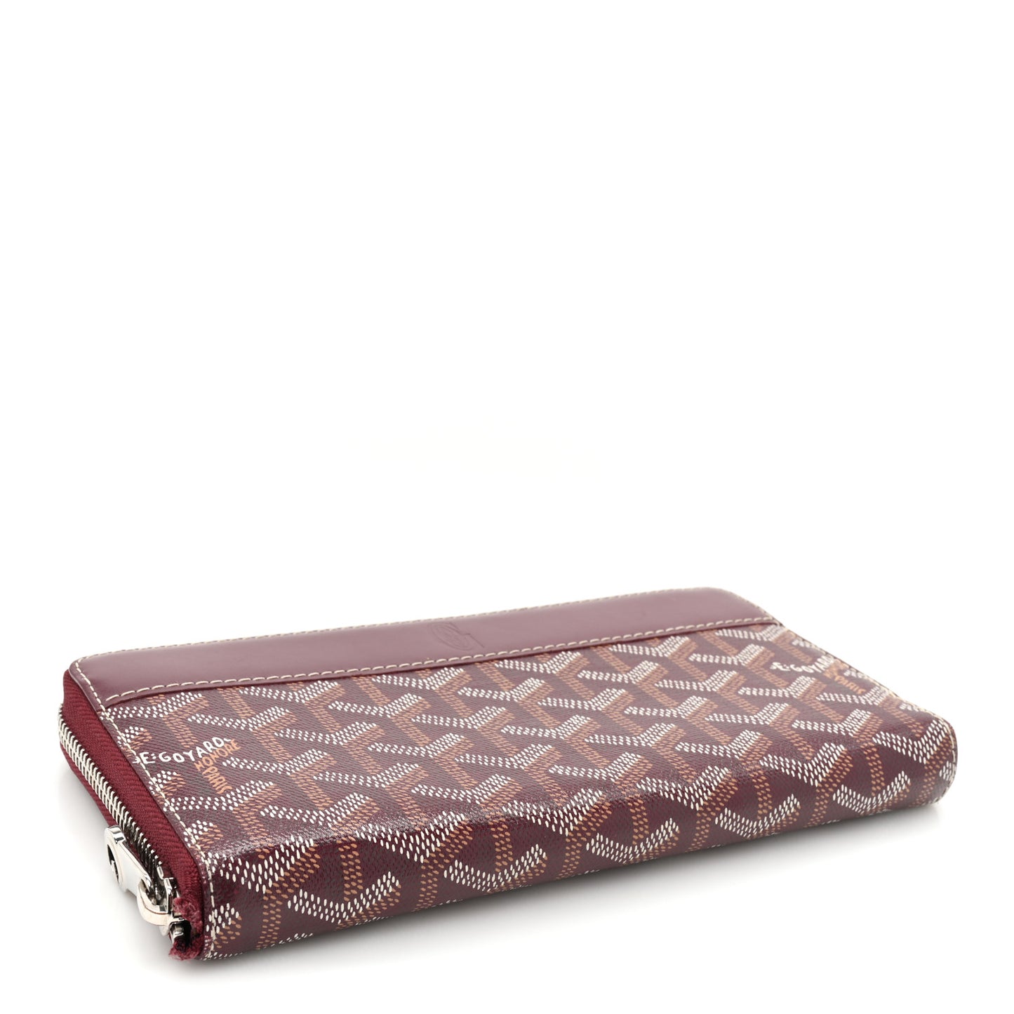 Goyardine Matignon Zip Around GM Wallet Burgundy