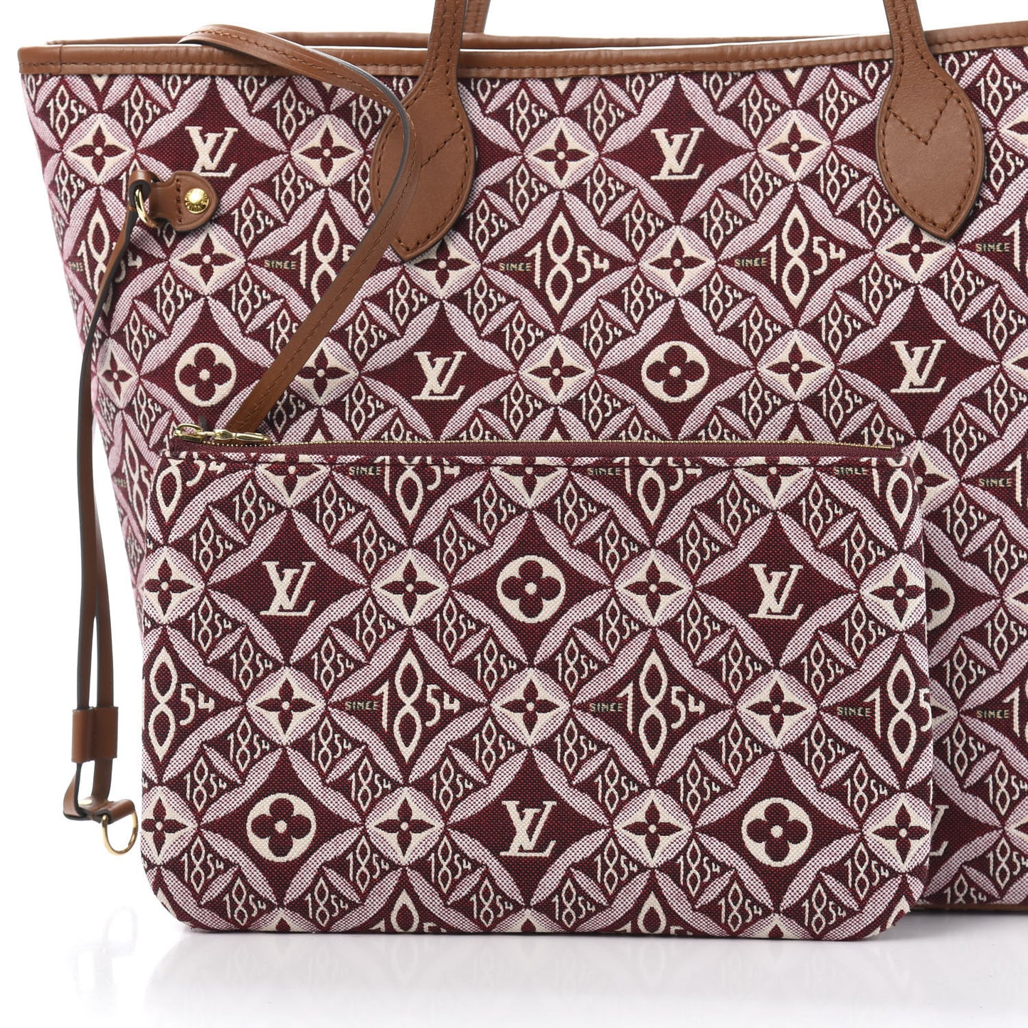 Jacquard Since 1854 Neverfull MM Bordeaux