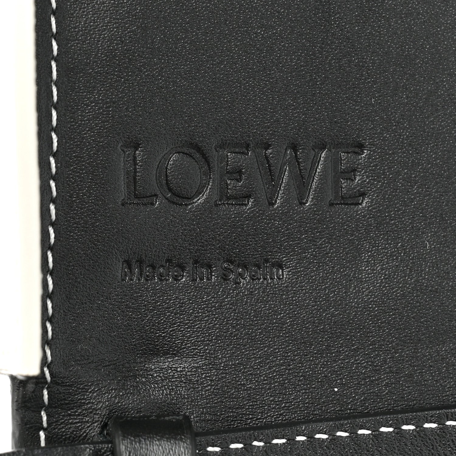 Loewe Soft Calfskin Heel Bag Black Soft White 6 of 10