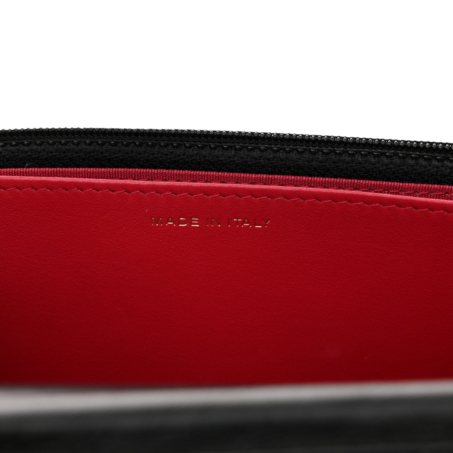 Lambskin Quilted Chain Around Wallet On Chain WOC Black