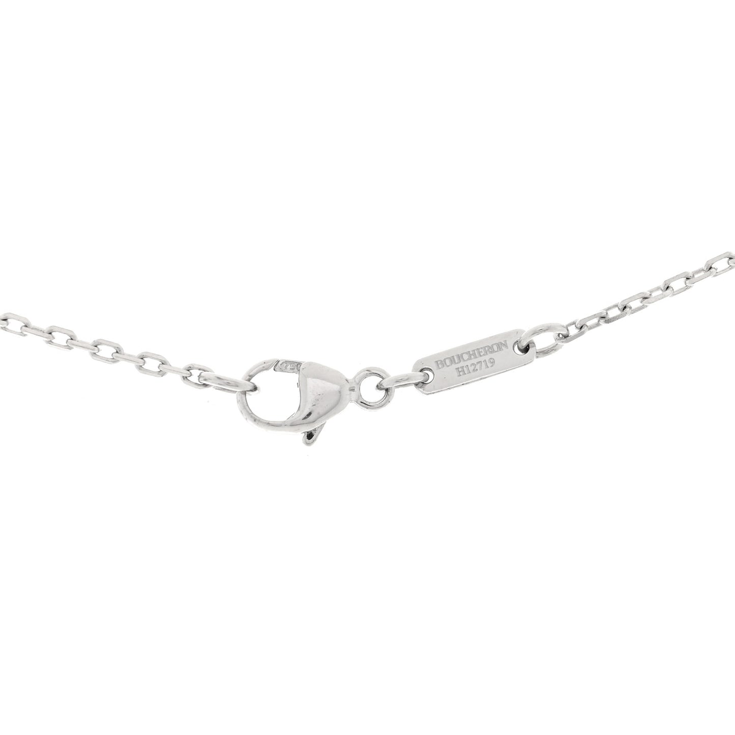 18K White Gold Diamond Pensee de Diamants Flower Pendant Necklace