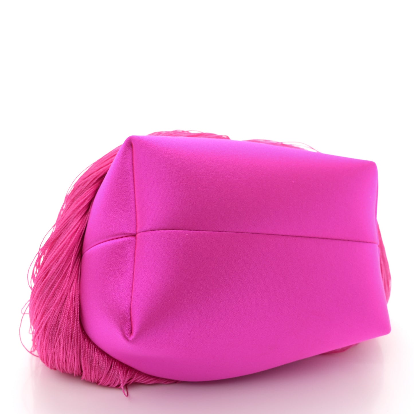 Satin Fringe Bon Bon Bag Fuchsia