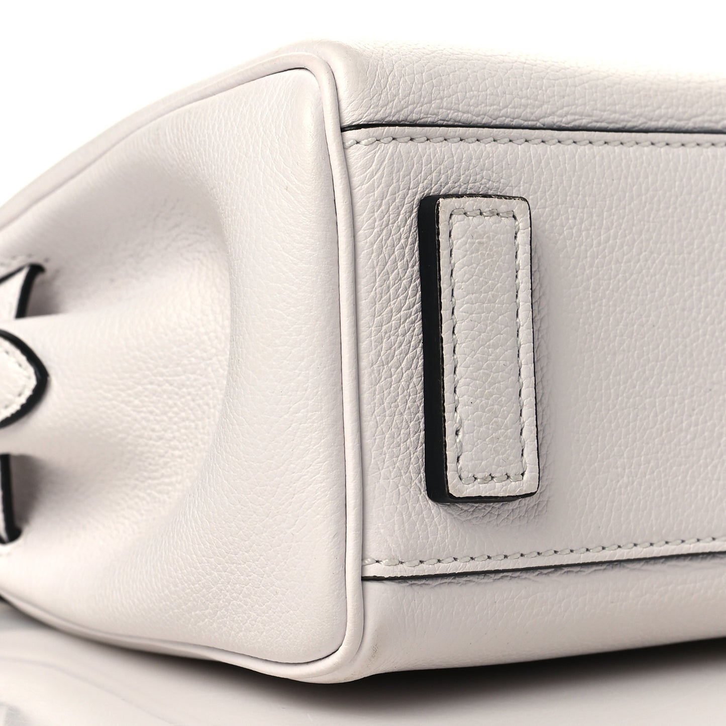 Grained Calfskin Small La Medusa Top Handle Bag White