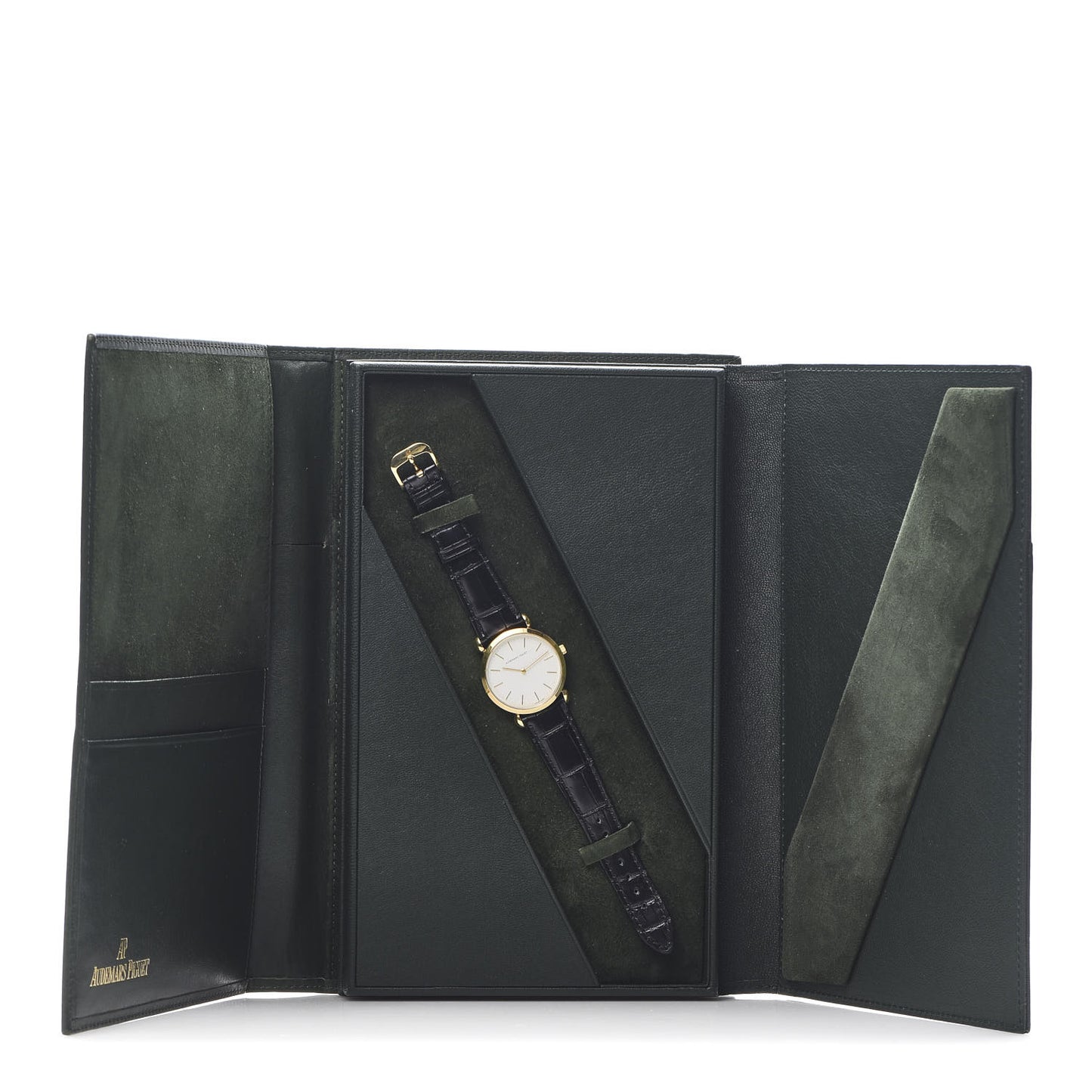 18K Yellow Gold Alligator 32mm Classic Manual Winding Watch