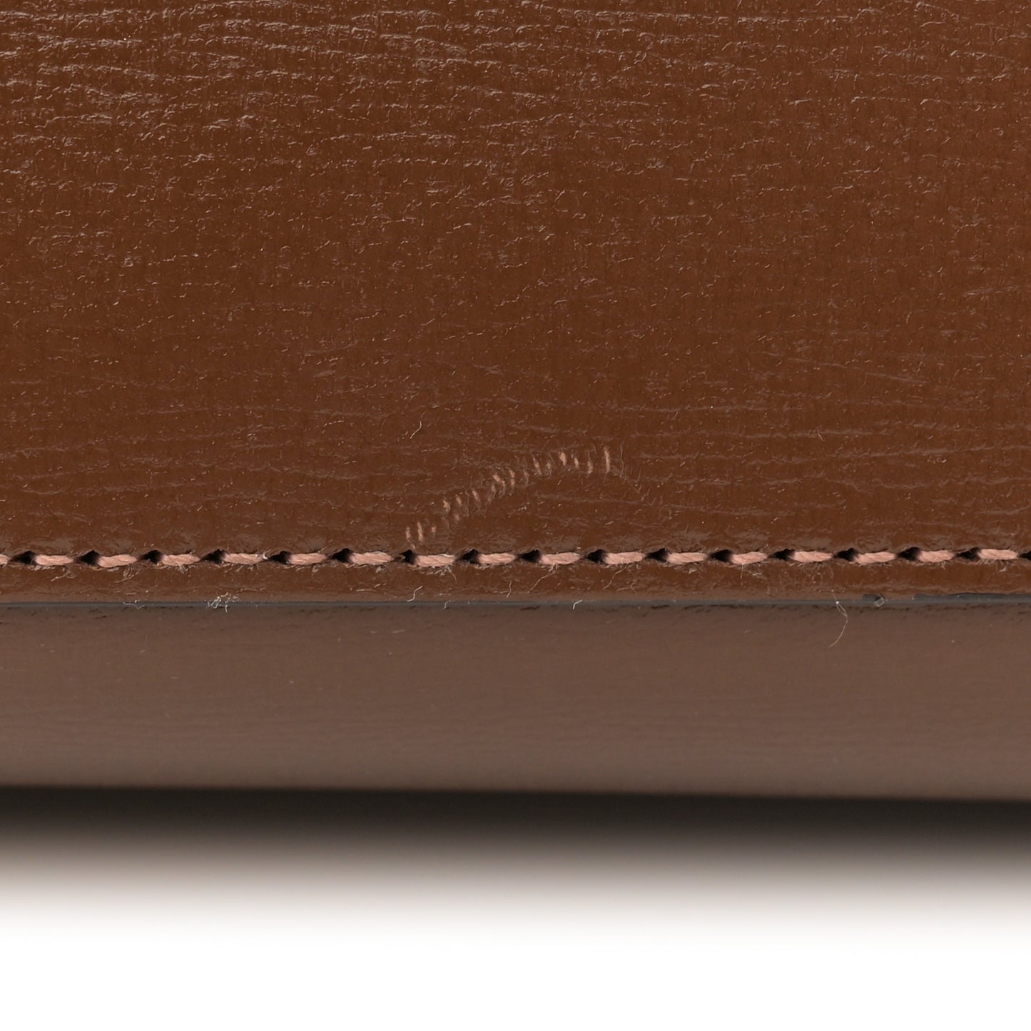 Glazed Textured Calfskin Mini Horsebit 1955 Top Handle Flap Bag Brown Sugar
