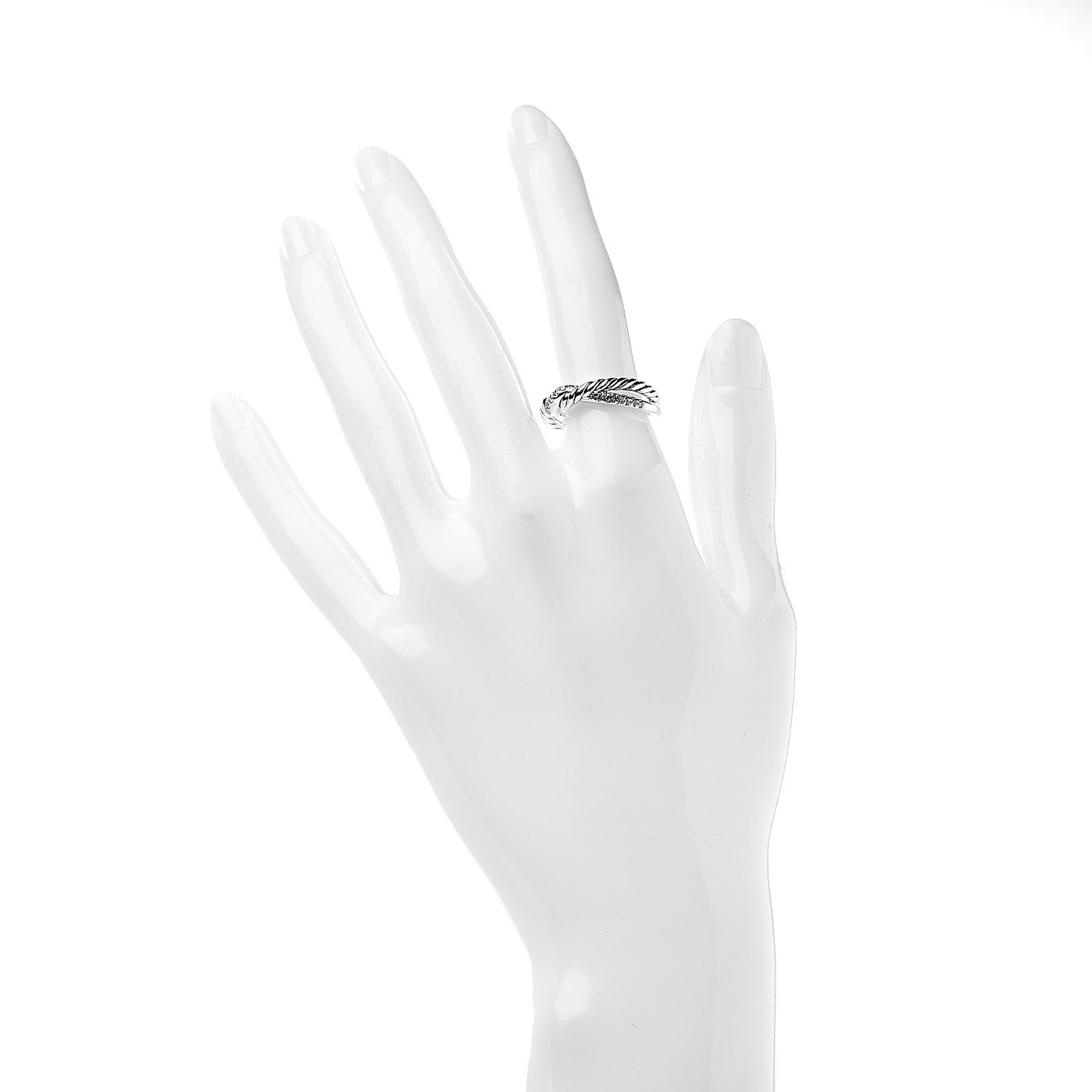 Sterling Silver Diamond Continuance Band Ring 50 5.5