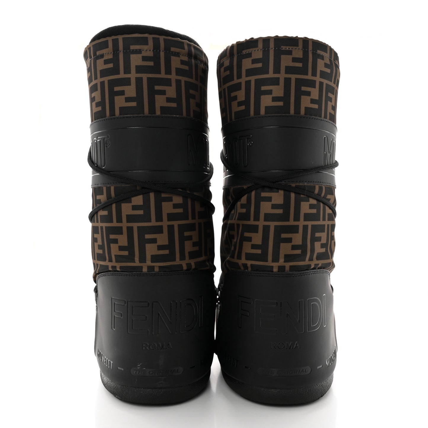 Nylon Rubber FF Moon Boots 39 Tobacco Black