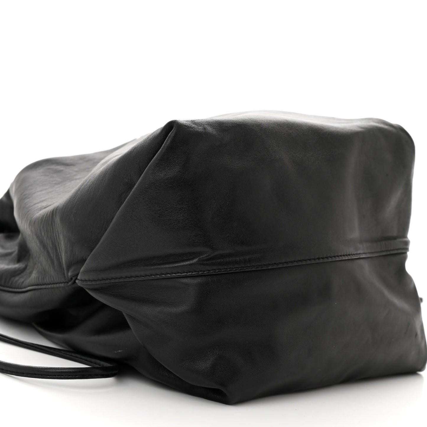 Lambskin Teddy Drawstring Bag Black