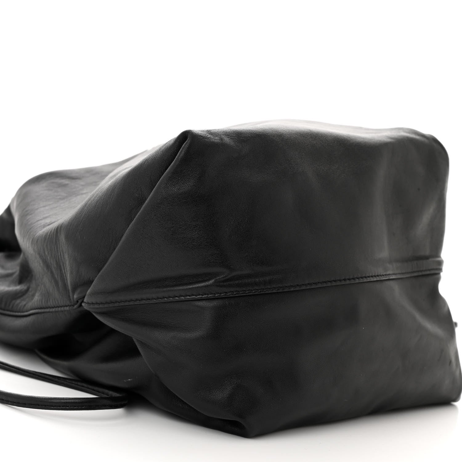 Saint Laurent Lambskin Teddy Drawstring Bag Black 8 of 9