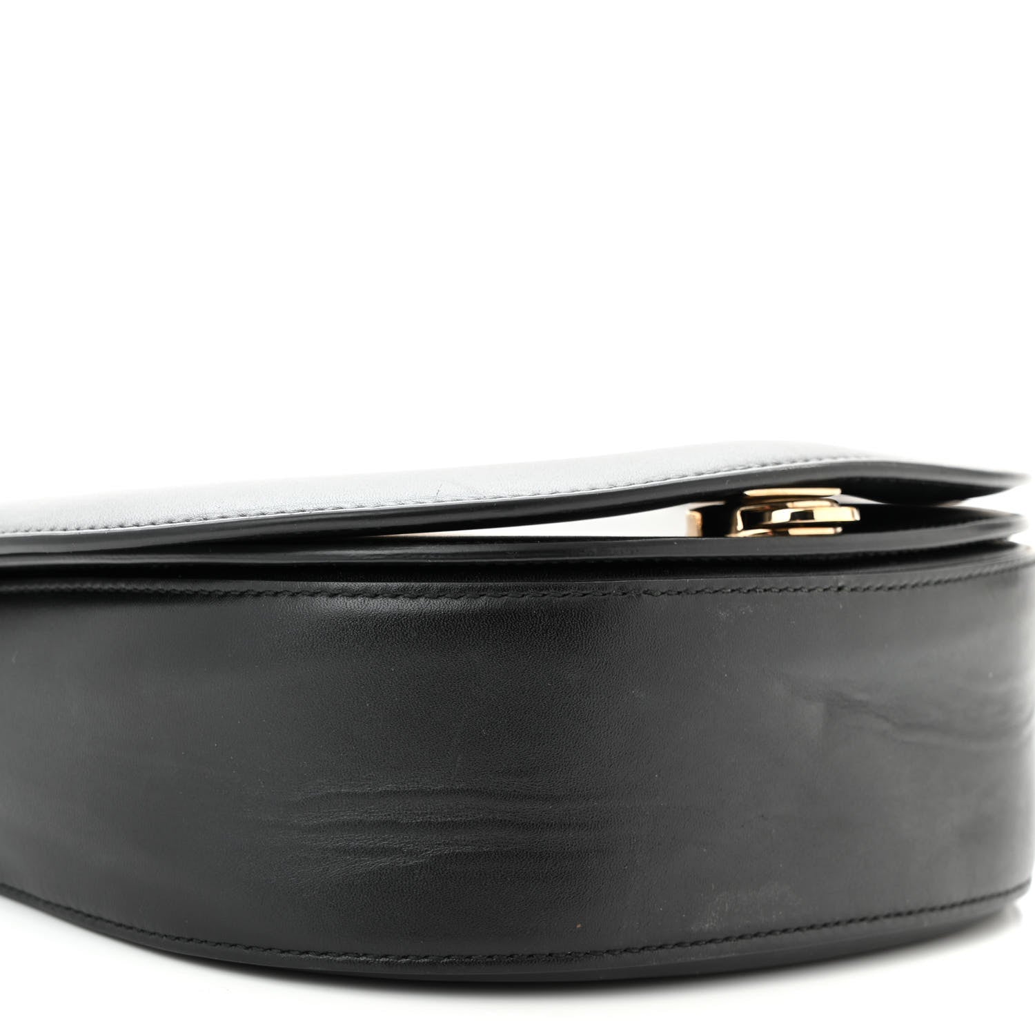 Salvatore Ferragamo Calfskin Small Vela Flap Bag Black 8 of 10
