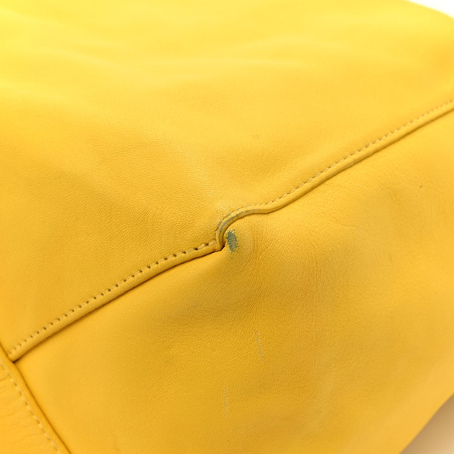 Lambskin Vertical Bi-Cabas White Sun Yellow