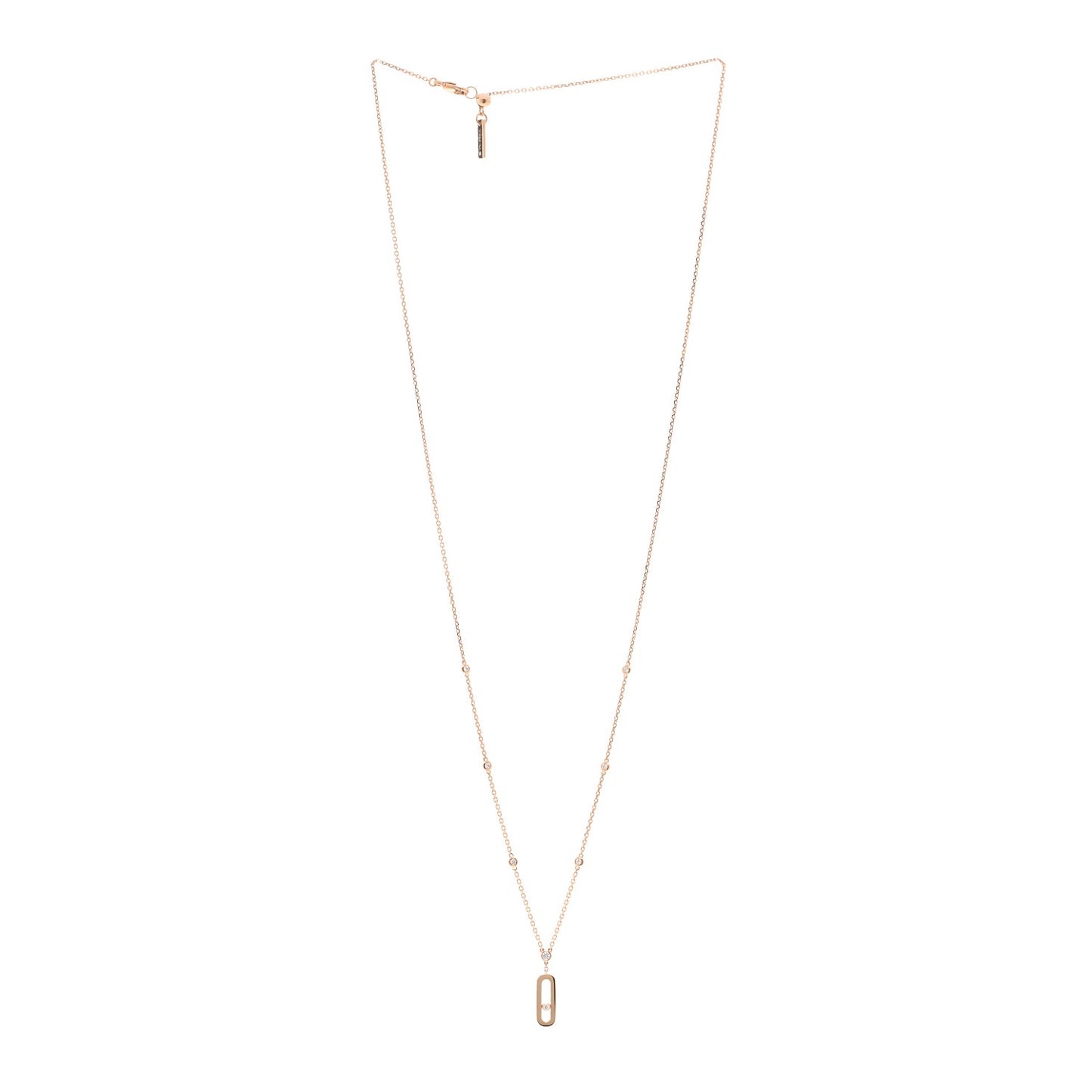 18K Rose Gold Diamond Move Uno Long Necklace
